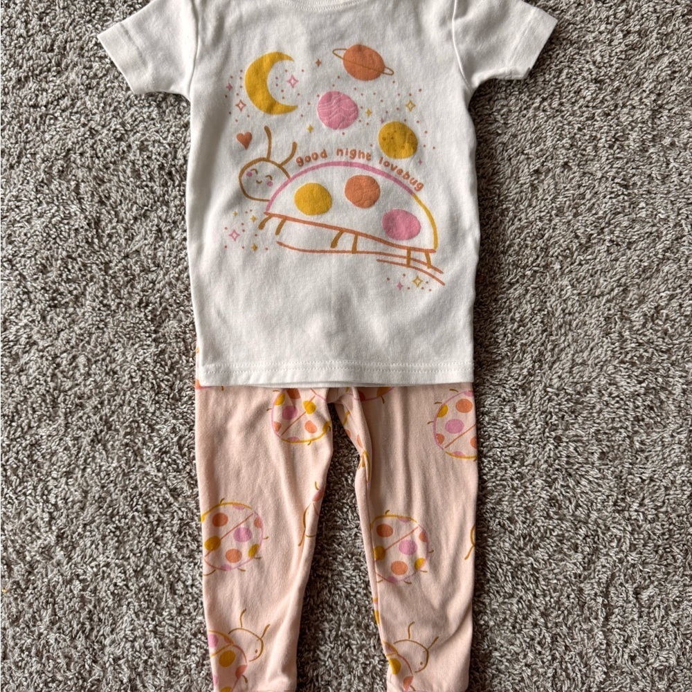 Toddler Girl Pajamas Set 2 piece Pajamas short sleeve and pants space size 2T - Picture 10 of 11